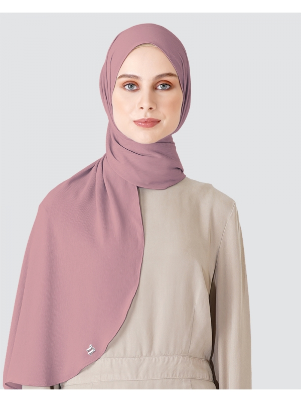 LINIA LINE CHIFFON SHAWL - DUSTY ROSE MAUVE