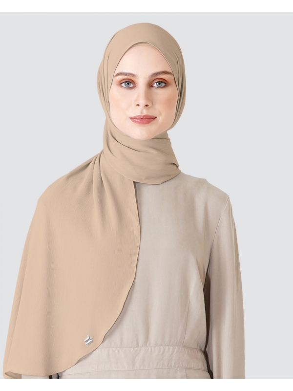 LINIA LINE CHIFFON SHAWL - FAIR KHAKI