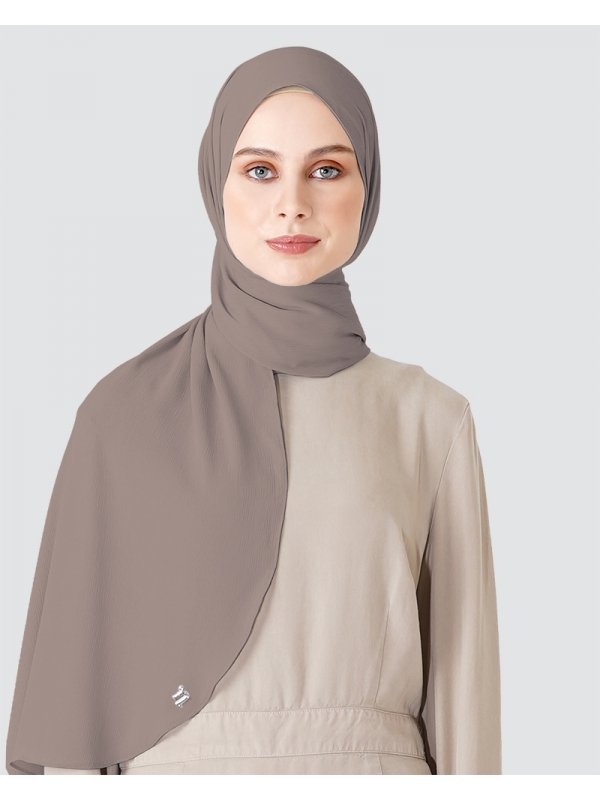 LINIA LINE CHIFFON SHAWL - PALE GRAY