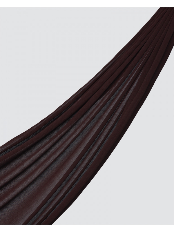 LINIA LINE CHIFFON SHAWL - DARK BROWN-RED