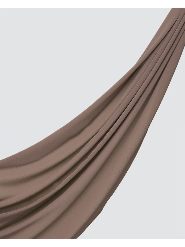 LINIA LINE CHIFFON SHAWL - DEEP BROWN SUGAR