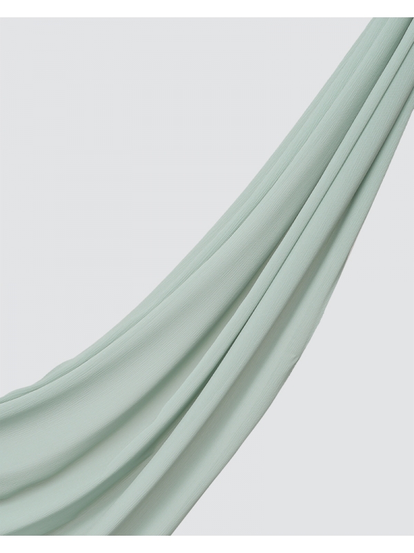 LINIA LINE CHIFFON SHAWL - MEDIUM LIGHT CYAN-GREEN