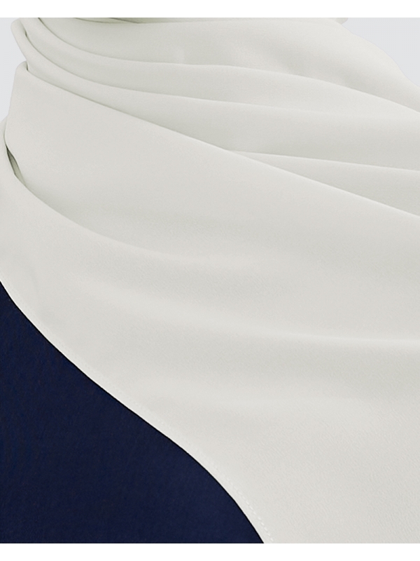 MAYA MATTE SATIN SHAWL - LIGHT WHITE