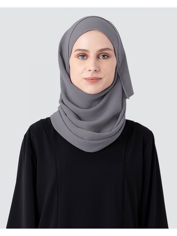 MILDA SHAWL - DARK GREY-BLUE