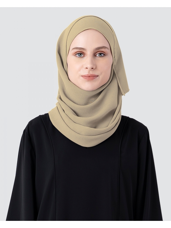MILDA SHAWL - PALE BROWN