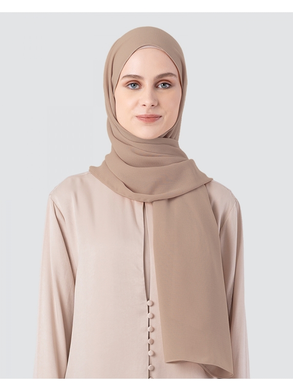 MILDA SHAWL - SOFT BROWN