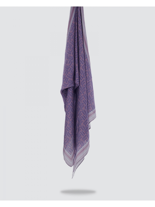 NAELOFAR MONOGRAM SHAWL - DUSTY PLUM-PURPLE