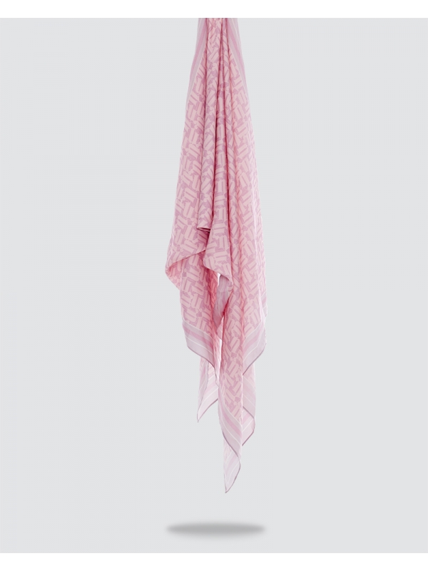 NAELOFAR MONOGRAM SHAWL- VERY LIGHT PINK