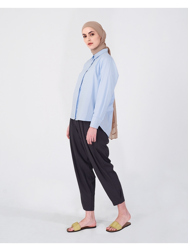 CARROT CUT TROUSERS DARK GREY