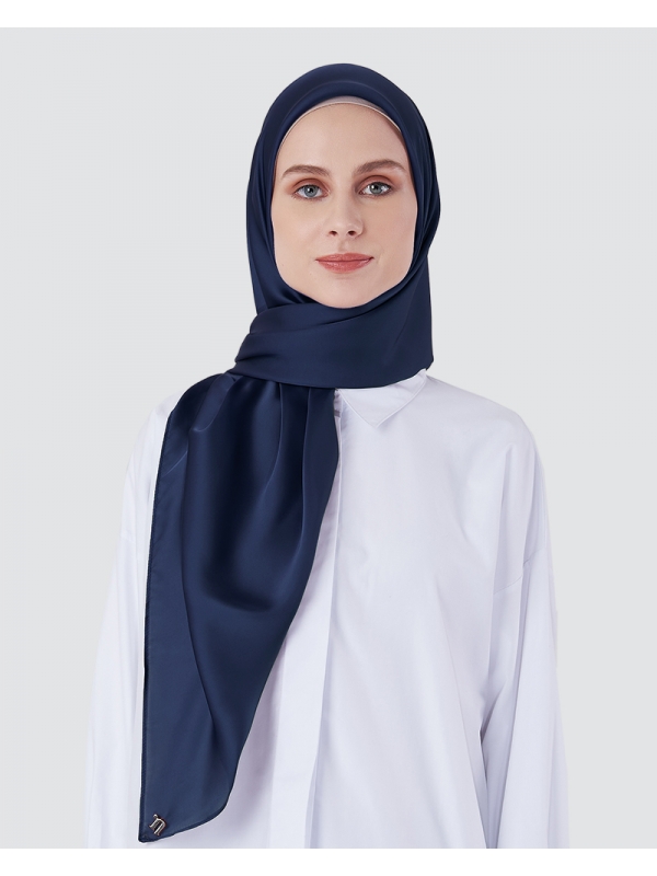 SWARA SATIN SQUARE - DARK BLUE