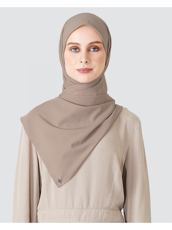 SOFIE COTTON SATIN SQUARE - LIGHT NUDE-LATTE