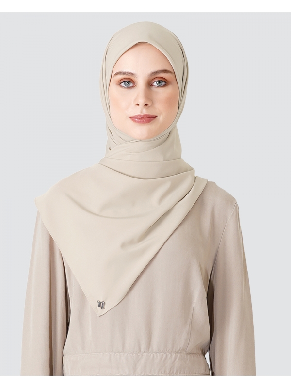 SOFIE COTTON SATIN SQUARE - LIGHT WHITE YELLOW