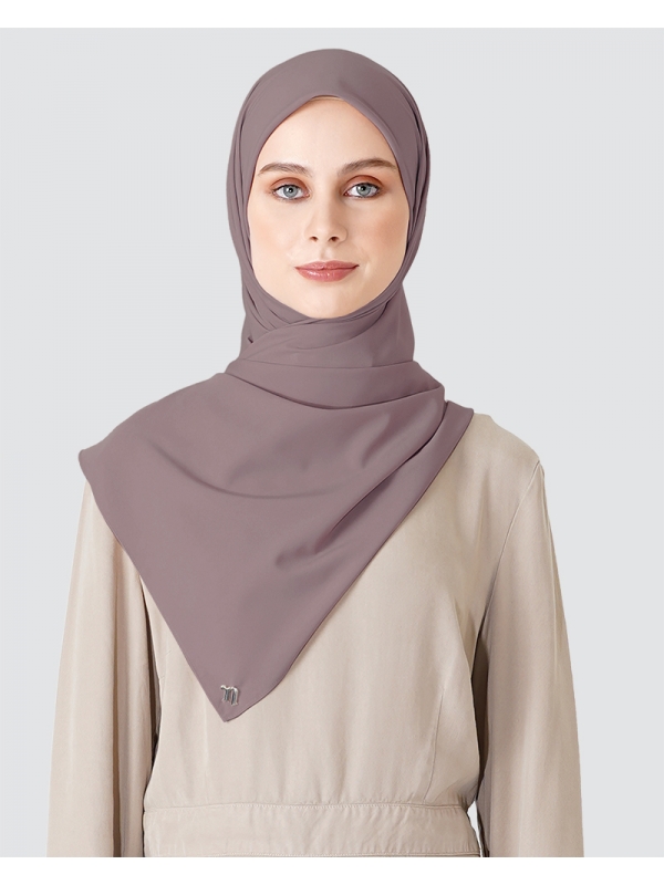 SOFIE COTTON SATIN SQUARE - POWDERY GRAPE-GREY