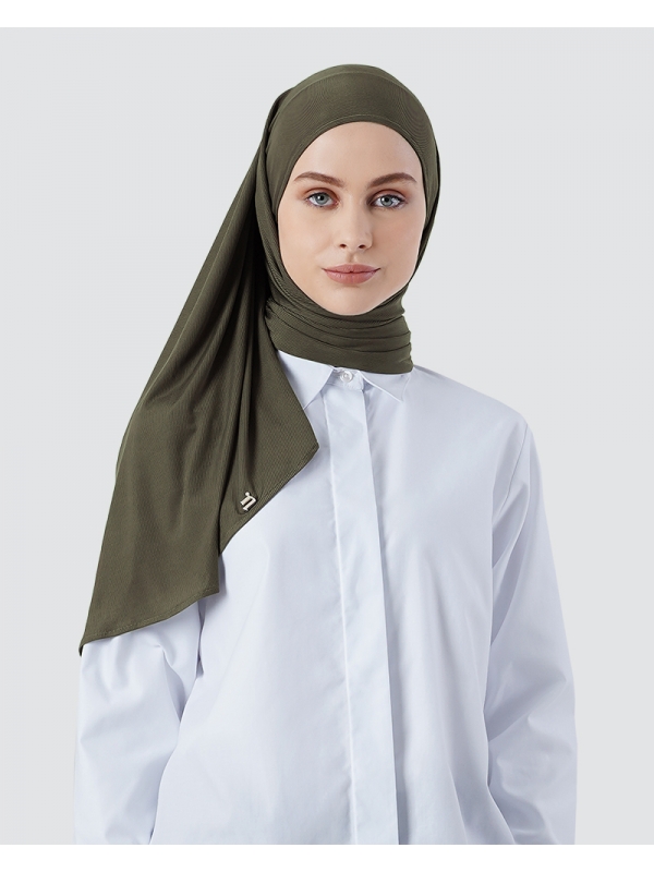 YURI STRETCH KNIT - DEEP DUSTY MOSS-GREEN