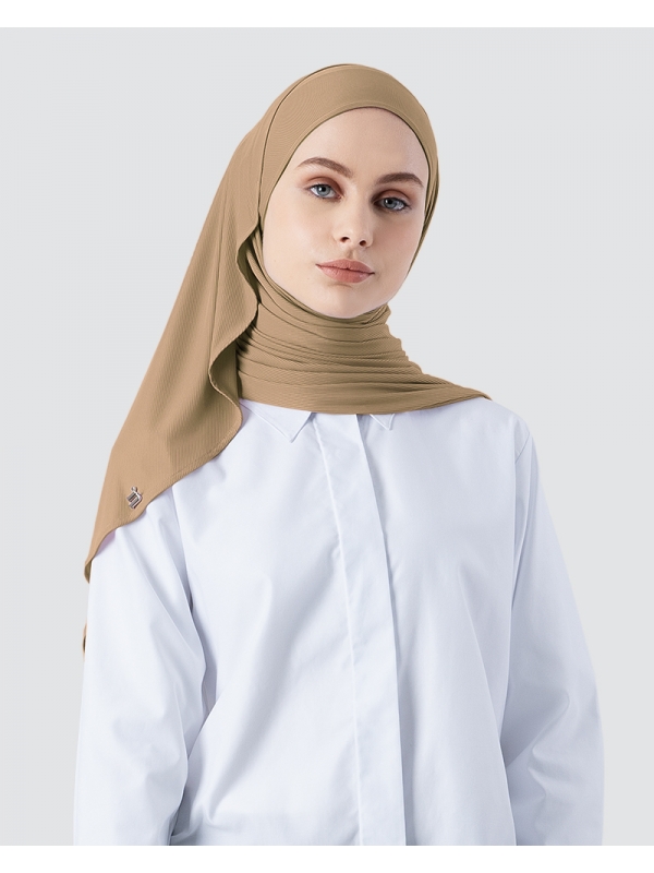 YURI STRETCH KNIT - MEDIUM CREAM-ORANGE