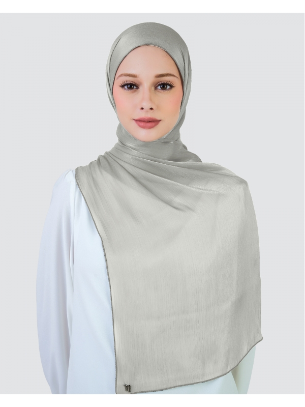 ALAIA CHIFFON SHAWL - ASH GREY