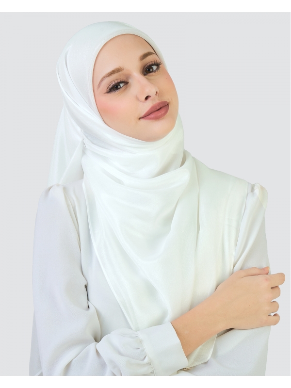ALAYNA CHIFFON SQUARE - WHITE