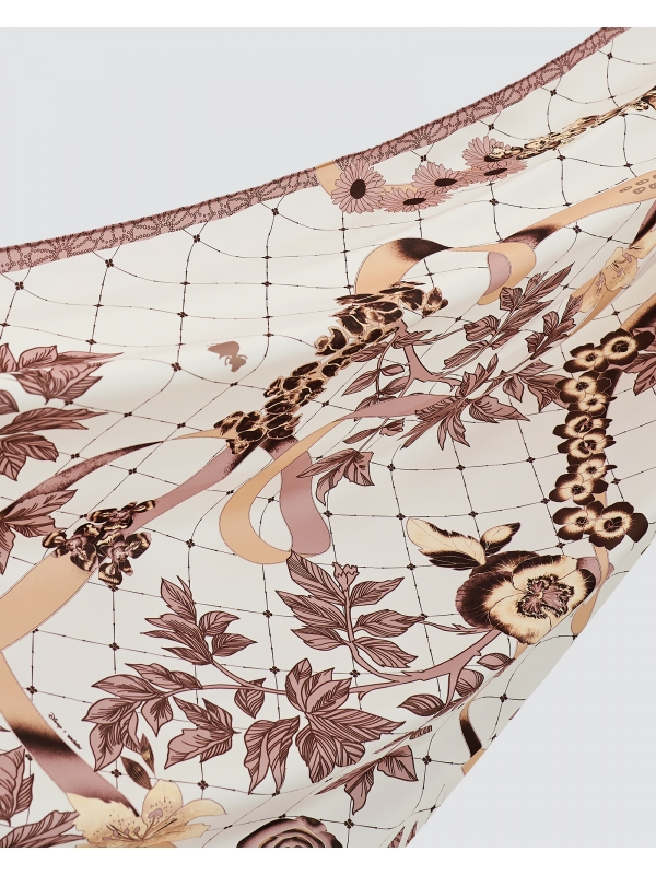 DISNEY X NAELOFAR - ALICE IN WONDERLAND SHAWL - BROWN