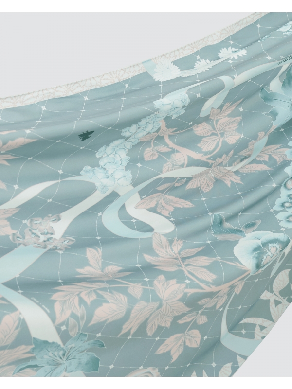 DISNEY X NAELOFAR - ALICE IN WONDERLAND SHAWL - DUSTY BLUE