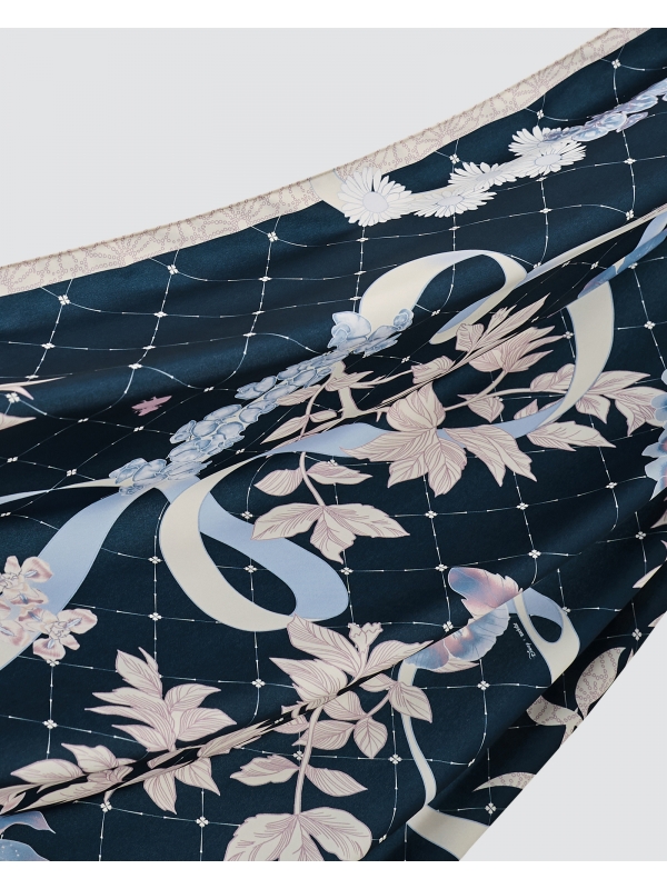 DISNEY X NAELOFAR - ALICE IN WONDERLAND SHAWL - NAVY BLUE