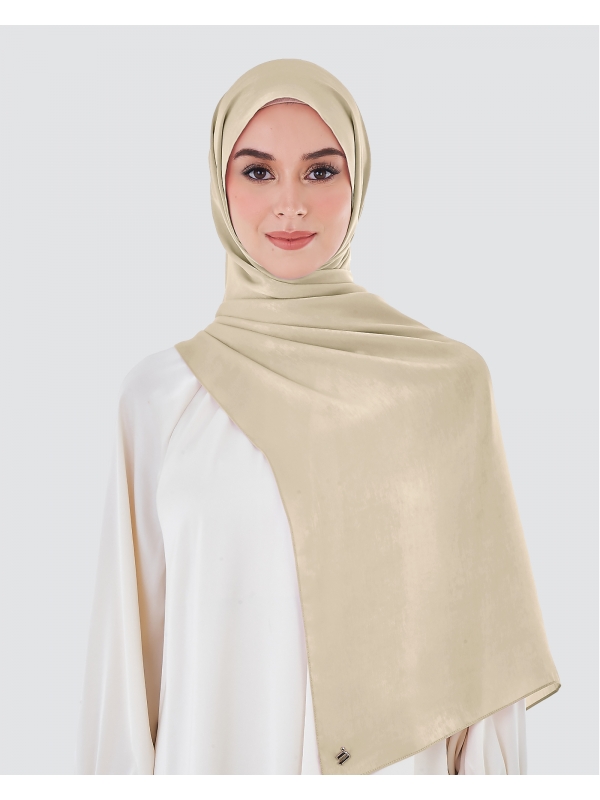 ASHA SATIN SHAWL - CAMEL