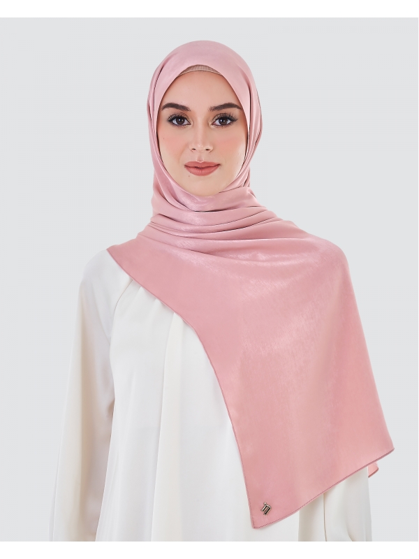 ASHA SATIN SHAWL - TANGO PINK