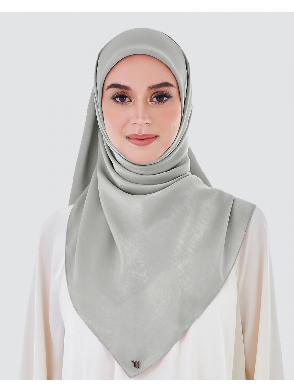 ASHA SATIN SQUARE - GREY