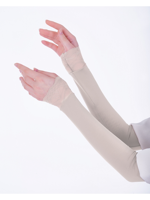 NWEAR AURA LACE HAND SOCKS - NOUGAT
