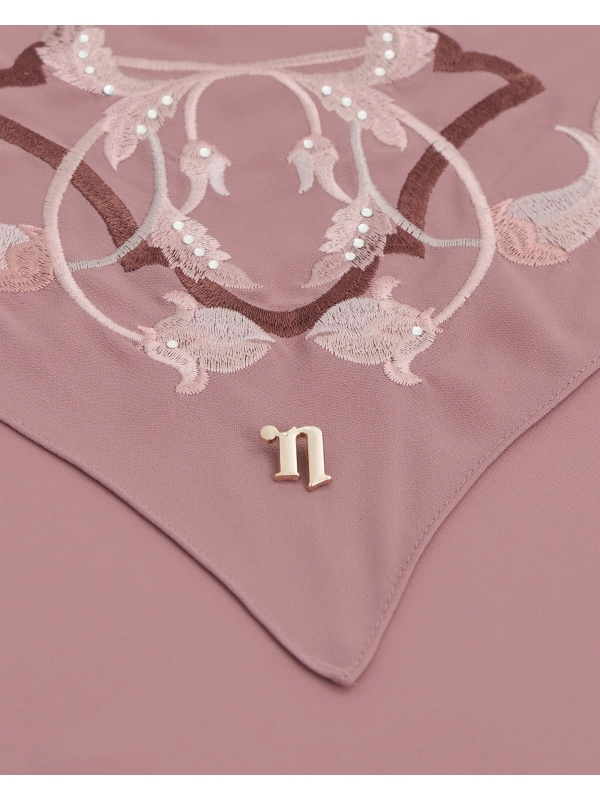AYANA EMBROIDERED SQUARE - DUSTY PINK