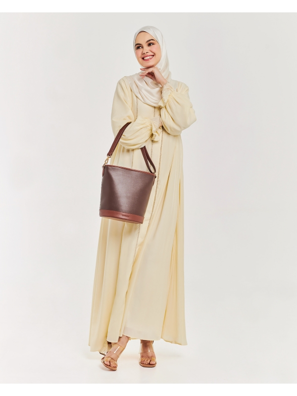 THE BUCKET BAG - DARK BROWN