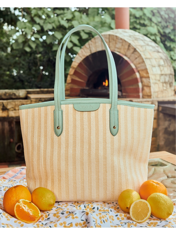 CAPRI STRAW TOTEBAG - CREAM