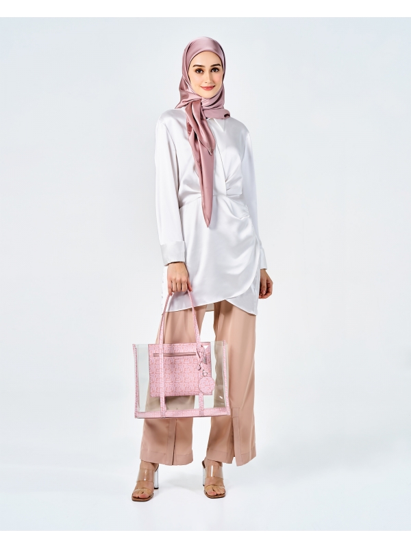 CLEAR TOTE BAG MONOGRAM EDITION - PINK