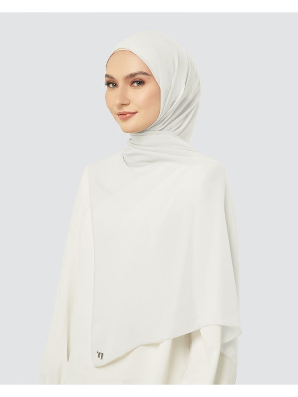 CLOUD CHIFFON SHAWL - SILICA