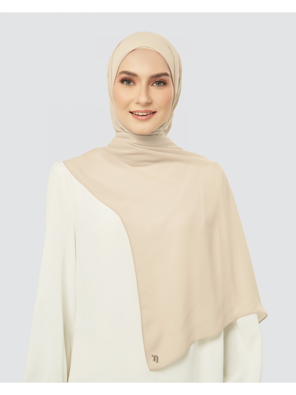 CLOUD CHIFFON SHAWL - TOAST