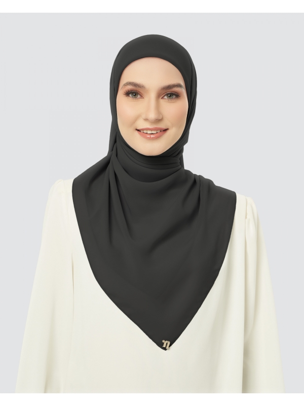 CLOUD CHIFFON SQUARE - BLACK