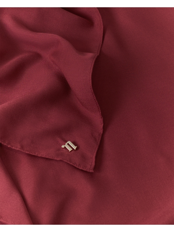 COTTON VOILE SQUARE - MAROON