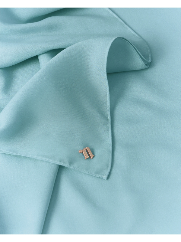 COTTON VOILE SQUARE - MISTY BLUE