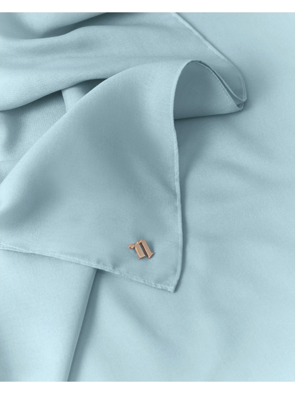 COTTON VOILE SQUARE - POWDER BLUE