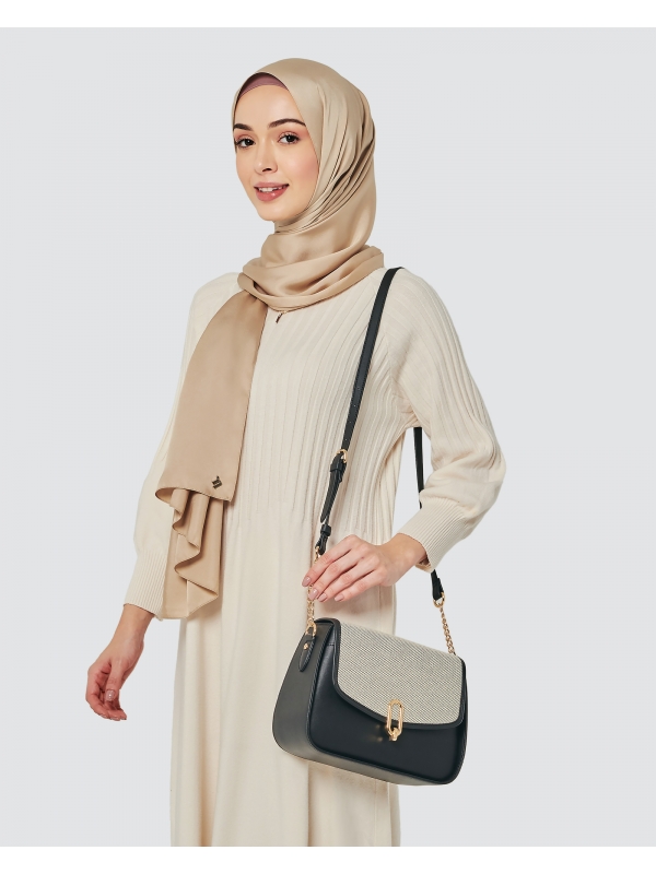 CROSSBODY BAG - CANVAS FLAP EDITION - BLACK