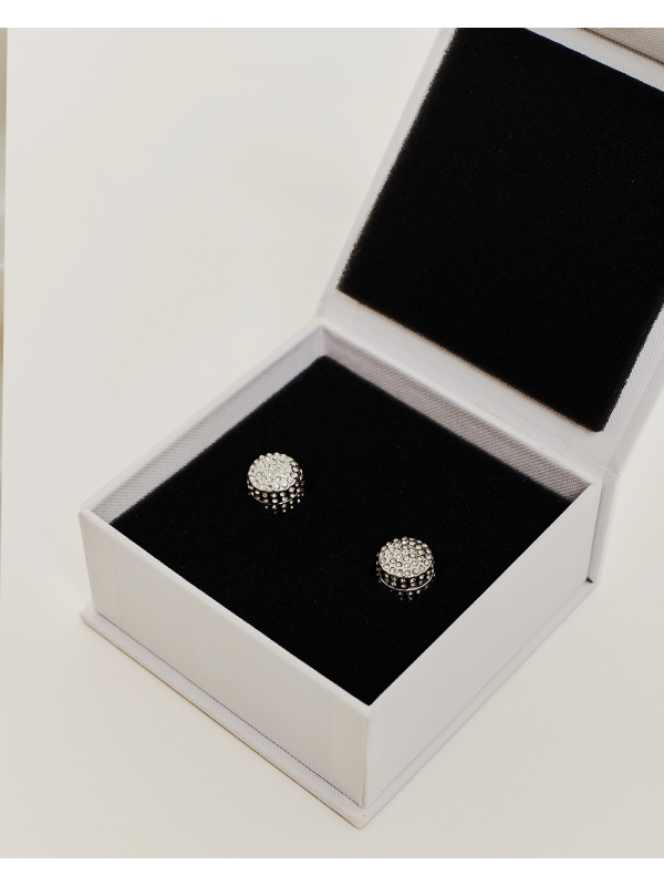 CRYSTAL MAGNETIC PIN - SILVER