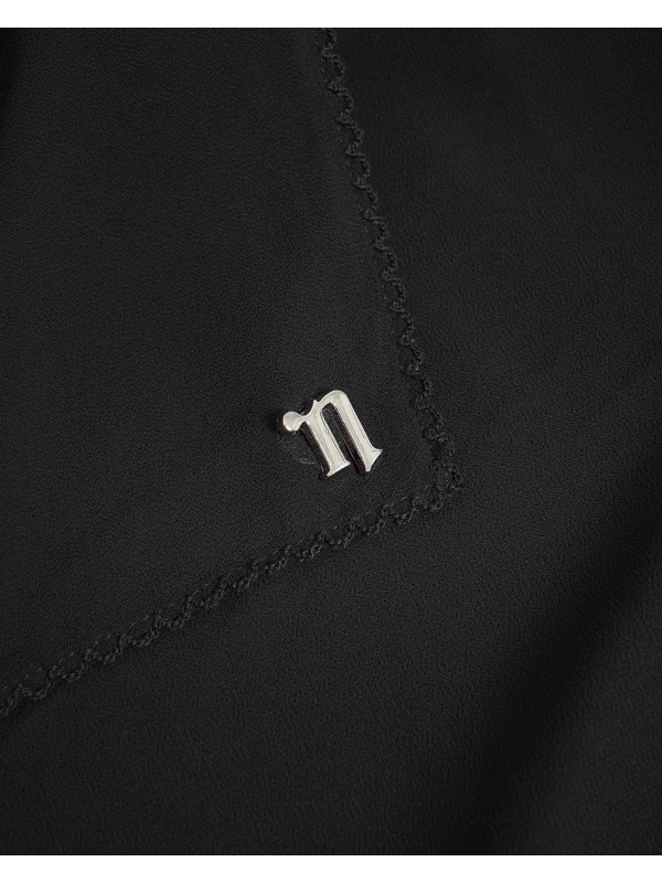 DELILAH CHIFFON SQUARE - BLACK