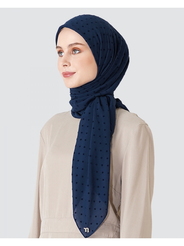 DOTTED SQUARE - DARK BLUE