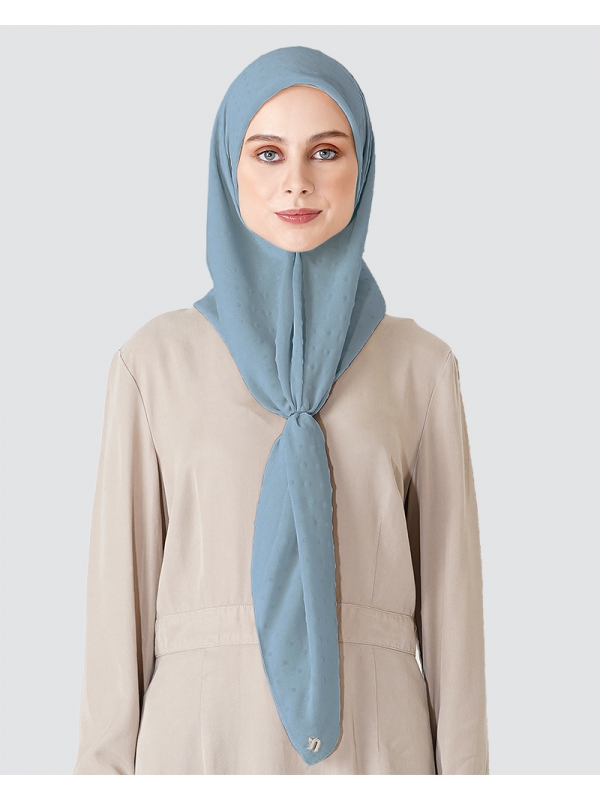 DOTTED SQUARE - MEDIUM DUSTY STEEL BLUE