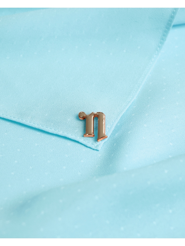 DOTTY TEXTURED CHIFFON SQUARE - BLUE