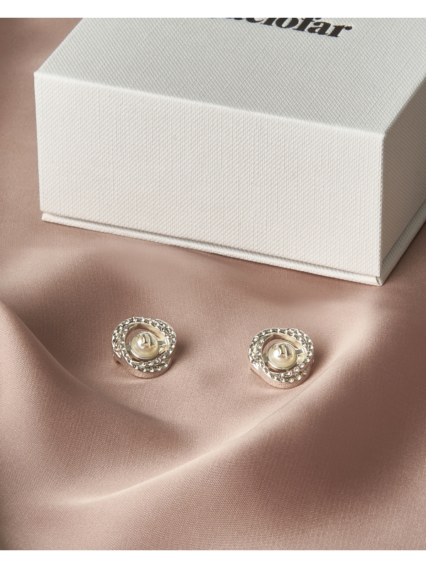DUO PEARL BROOCH SET - SILVER