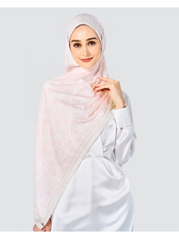 ECHO GEOMETRIC SHAWL - BLUSH