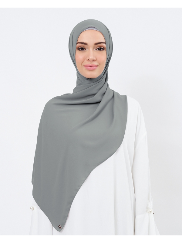 EILA CHIFFON SHAWL - DARK GREY