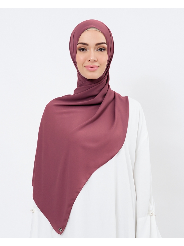 EILA CHIFFON SHAWL - MAROON