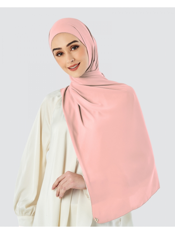 EILA CHIFFON SHAWL - BLUSH PINK