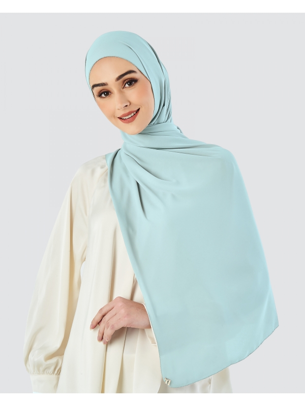 EILA CHIFFON SHAWL - ICE BLUE